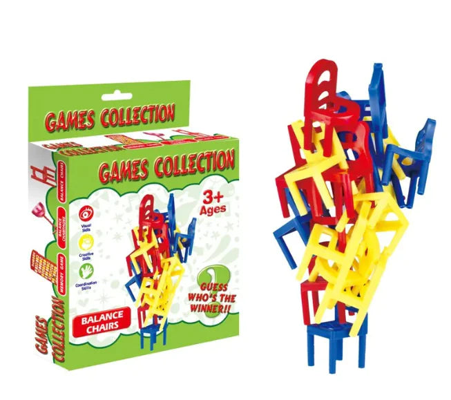 Balance Chairs Stacking Game — A Colorful Dexterity Challenge for Kids & Families