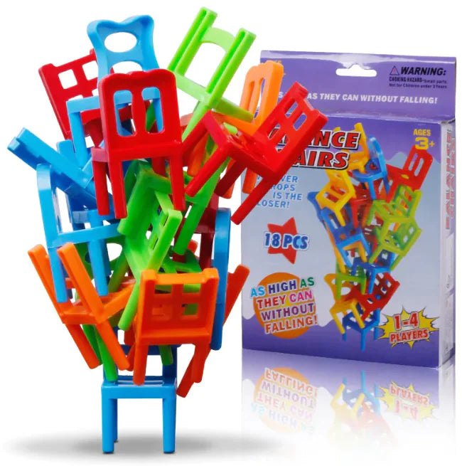 Balance Chairs Stacking Game — A Colorful Dexterity Challenge for Kids & Families