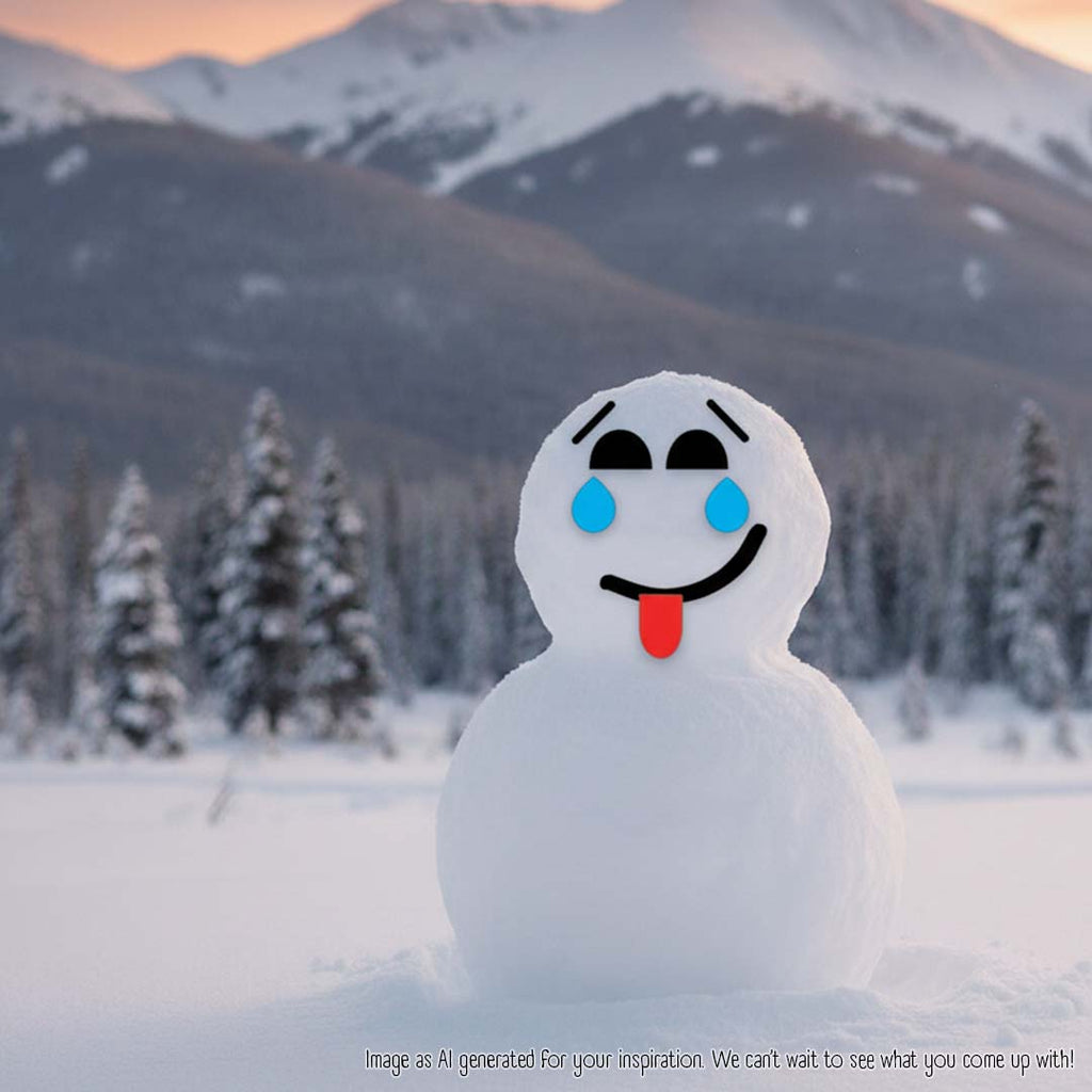 Snowmoji Starter Pack – Customizable Snowman Emoji Face Kit for Creative Winter Fun