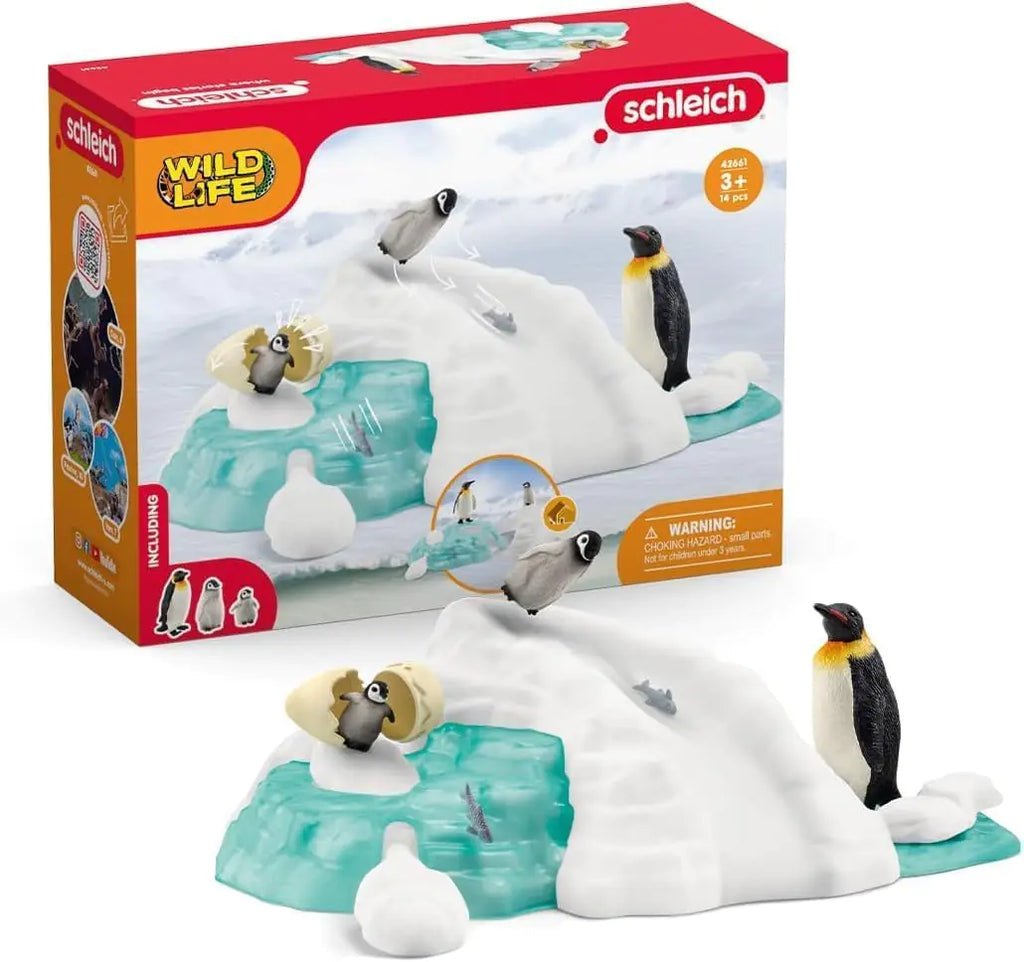 Schleich Penguin Family Playset – Durable, Realistic Animal Figures for Kids & Wildlife Fans